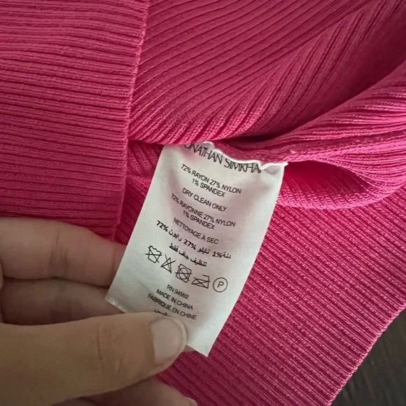 Jonathan Simkhai pippa halter mini dress in azalea - Picture 6 of 7